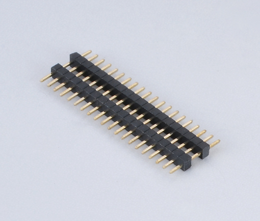 1.0mm Pitch Pin Header- single row 180° double plastic