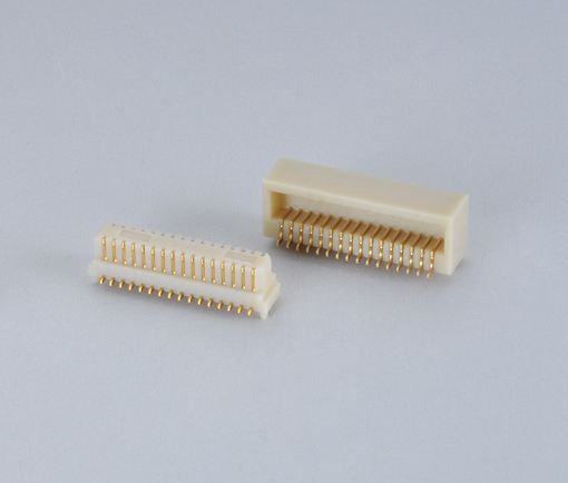 0.8mm间距 板对板连接器 立贴 侧插 高:5.0